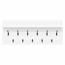 vidaXL Fali Kabáthorog polcokkal Fehér 100 x 40 x 12 cm Faanyag