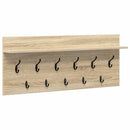 vidaXL Fali Kabáthorog polcokkal Sonoma tölgy 100 x 40 x 12 cm Faanyag