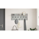 vidaXL Fali Kabáthorog polcokkal Beton Szürke 100 x 40 x 12 cm Faanyag