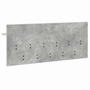 vidaXL Fali Kabáthorog polcokkal Beton Szürke 100 x 40 x 12 cm Faanyag