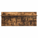 vidaXL Fali Kabáthorog polcokkal tárolóval Füstölt tölgy Faanyag