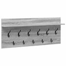 vidaXL Fali Kabáthorog Szürke Sonoma 100 x 40 x 12 cm Faanyag