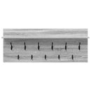 vidaXL Fali Kabáthorog polcokkal tárolóval Szürke sonoma Faanyag