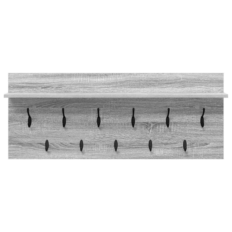 vidaXL Fali Kabáthorog polcokkal tárolóval Szürke sonoma Faanyag