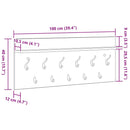 vidaXL Fali Kabáthorog polcokkal tárolóval Szürke sonoma Faanyag