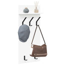 vidaXL Fali Kabáthorog polcokkal Fehér 90 x 40 x 10 cm Faanyag