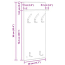 vidaXL Fali Kabáthorog polcokkal Fehér 90 x 40 x 10 cm Faanyag