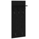 vidaXL Fali Kabáthorog polcokkal Fekete tölgy 40 x 10 x 90 cm Faanyag