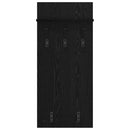 vidaXL Fali Kabáthorog polcokkal Musta tammi 90 x 40 x 10 cm Faanyag