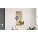 vidaXL Fali Kabáthorog polcokkal Sonoma tölgy 40 x 10 x 90 cm Faanyag