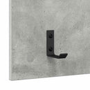 vidaXL Fali Kabáthorog polcokkal Beton Szürke 40 x 10 x 90 cm Faanyag