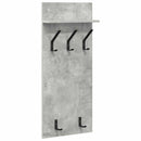 vidaXL Fali Kabáthorog polcokkal Beton Szürke 40 x 10 x 90 cm Faanyag