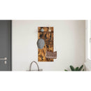 vidaXL Fali Kabáthorog polcokkal Füstölt tölgy 40 x 10 x 90 cm Faanyag
