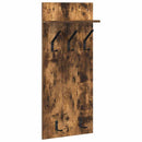 vidaXL Fali Kabáthorog polcokkal Füstölt tölgy 40 x 10 x 90 cm Faanyag