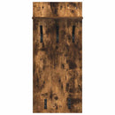 vidaXL Fali Kabáthorog polcokkal Füstölt tölgy 40 x 10 x 90 cm Faanyag