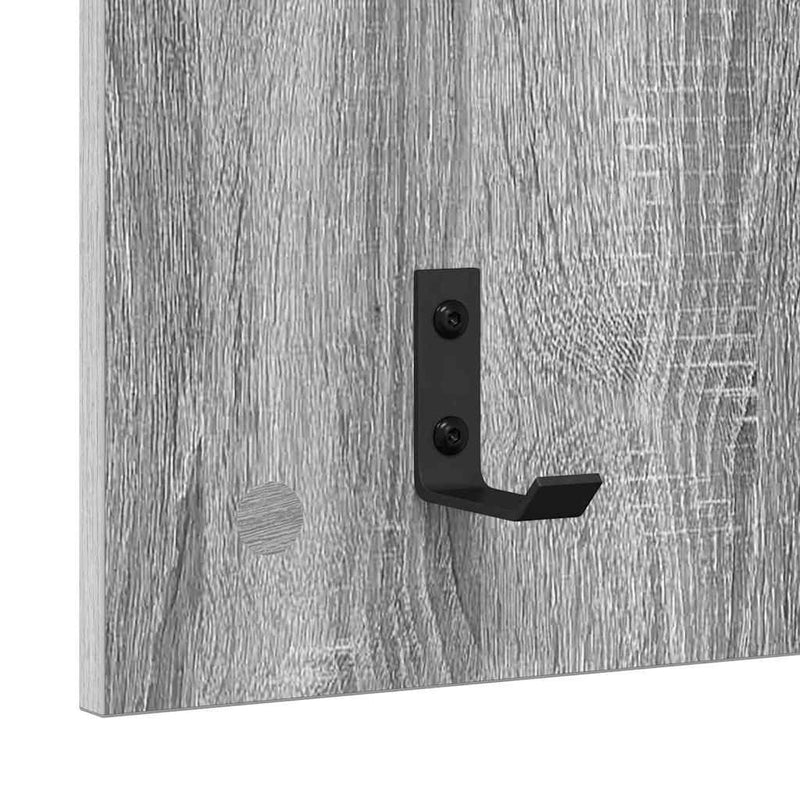 vidaXL Fali Kabáthorog polcokkal Szürke sonoma 90 x 40 x 10 cm Faanyag