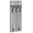 vidaXL Fali Kabáthorog polcokkal Szürke sonoma 90 x 40 x 10 cm Faanyag