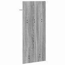 vidaXL Fali Kabáthorog polcokkal Szürke Sonoma 40 x 10 x 90 cm Faanyag