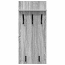 vidaXL Fali Kabáthorog polcokkal Szürke Sonoma 40 x 10 x 90 cm Faanyag