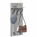 vidaXL Fali Kabáthorog polcokkal Szürke Sonoma 40 x 10 x 90 cm Faanyag