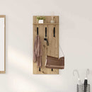 vidaXL Fali Kabáthorog polcokkal Artisan tölgy 40 x 10 x 90 cm Faanyag