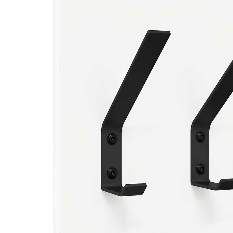 vidaXL Fali Kabáthorog tárolóval Fehér 20 x 1.5 x 100 cm Faanyag