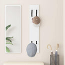 vidaXL Fali Kabáthorog tárolóval Fehér 20 x 1.5 x 100 cm Faanyag