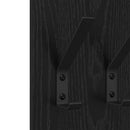 vidaXL Fali Kabáthorog tárolóval Musta tammi 20 x 1.5 x 100 cm Faanyag