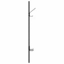 vidaXL Fali Kabáthorog Fekete tölgy 20 x 1,5 x 100 cm Faanyag