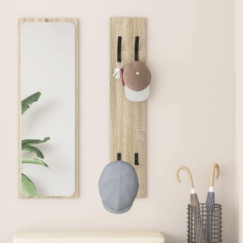 vidaXL Fali Kabáthorog sonoma tölgy 20 x 1.5 x 100 cm Faanyag