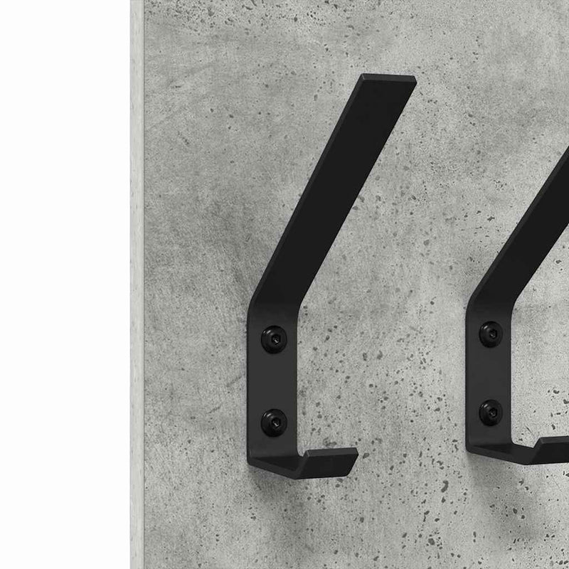 vidaXL Fali Kabáthorog Beton szürke 20 x 1.5 x 100 cm Faanyag