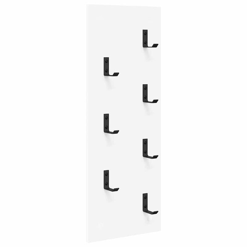 vidaXL Fali Kabáthorog Falra szerelhető Fehér 30 x 1.5 x 80 cm Faanyag