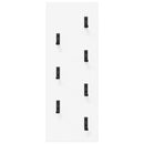 vidaXL Fali Kabáthorog Falra szerelhető Fehér 30 x 1.5 x 80 cm Faanyag