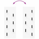 vidaXL Fali Kabáthorog Falra szerelhető Fehér 30 x 1.5 x 80 cm Faanyag