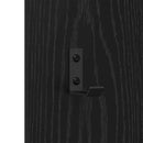 vidaXL Fali Kabáthorog Musta tammi 30 x 1.5 x 80 cm Faanyag