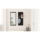 vidaXL Fali Kabáthorog tárolóval Fekete tölgy 30 x 1,5 x 80 cm Faanyag