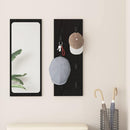 vidaXL Fali Kabáthorog Musta tammi 30 x 1.5 x 80 cm Faanyag