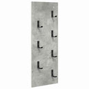 vidaXL Fali Kabáthorog Beton szürke 30 x 1.5 x 80 cm Faanyag