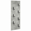 vidaXL Fali Kabáthorog tárolóval Beton Szürke 30 x 1,5 x 80 cm Faanyag