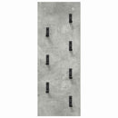 vidaXL Fali Kabáthorog tárolóval Beton Szürke 30 x 1,5 x 80 cm Faanyag
