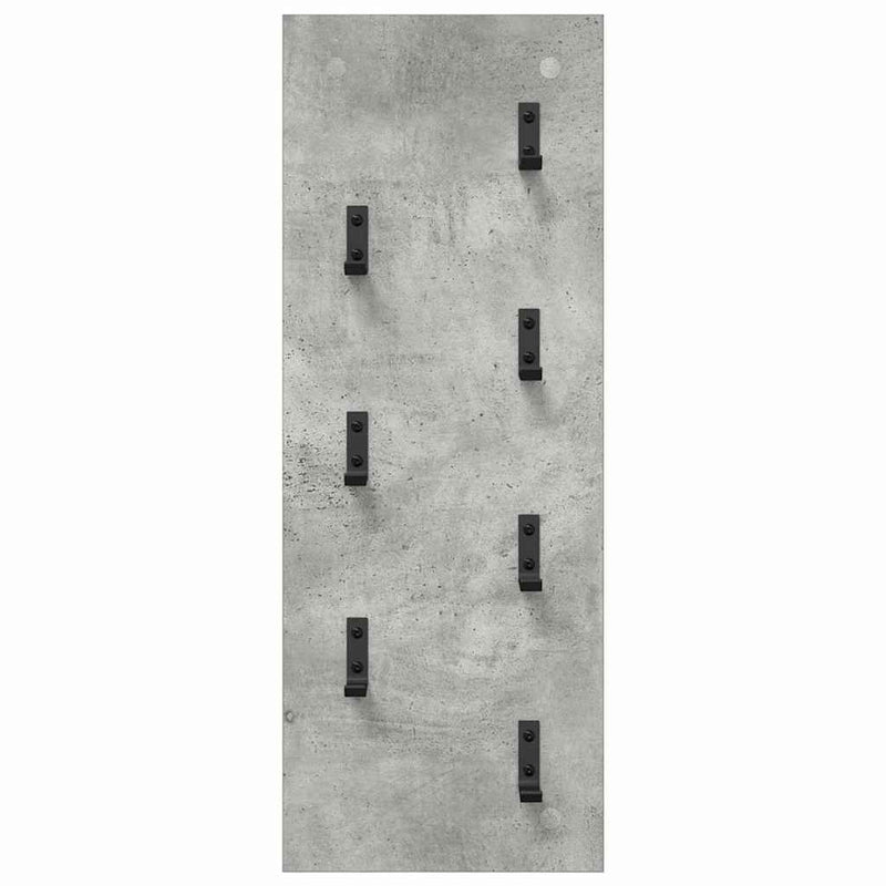 vidaXL Fali Kabáthorog Beton szürke 30 x 1.5 x 80 cm Faanyag