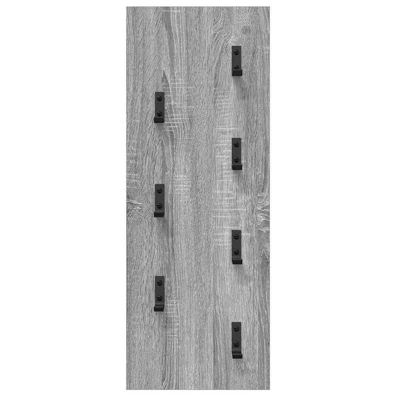vidaXL Fali Kabáthorog Szürke sonoma 30 x 1.5 x 80 cm Faanyag
