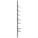 vidaXL Fali Kabáthorog tárolóval Öreg fa 30 x 1,5 x 80 cm Faanyag
