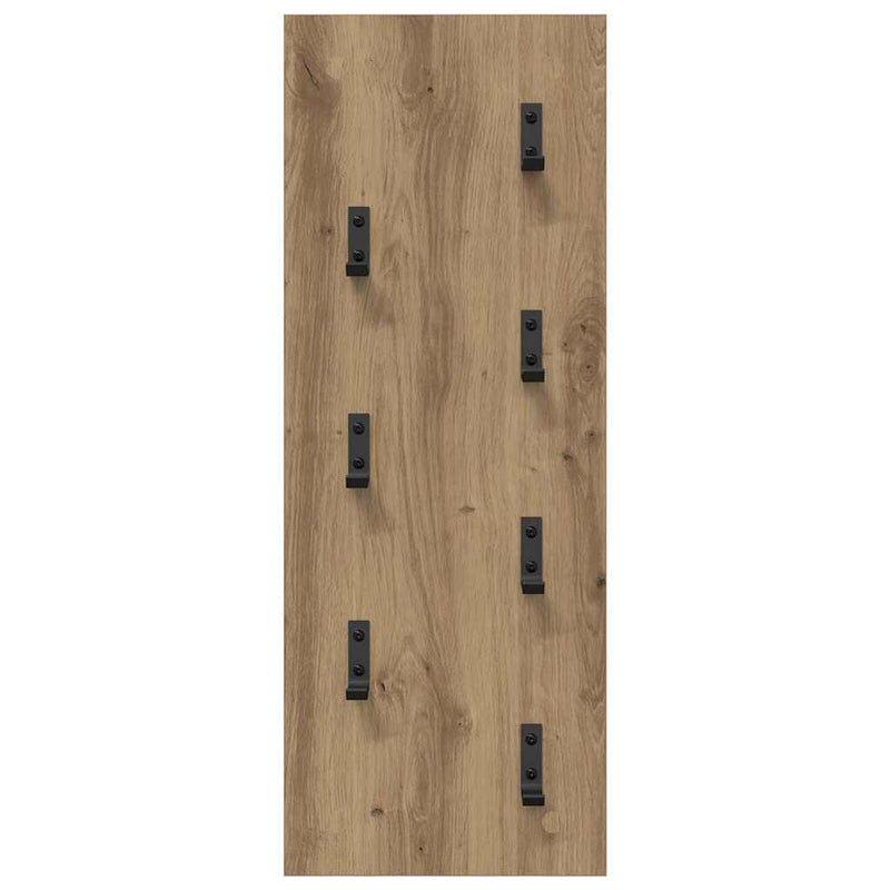 vidaXL Fali Kabáthorog kézműves tölgy 30 x 1.5 x 80 cm Faanyag