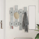 vidaXL Fali Kabáthorog tárolóval Beton Szürke 60 x 3 x 82 cm Faanyag