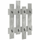vidaXL Fali Kabáthorog tárolóval Beton Szürke 60 x 3 x 82 cm Faanyag