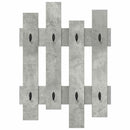 vidaXL Fali Kabáthorog tárolóval Beton Szürke 60 x 3 x 82 cm Faanyag