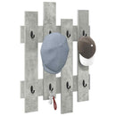 vidaXL Fali Kabáthorog tárolóval Beton Szürke 60 x 3 x 82 cm Faanyag