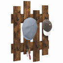 vidaXL Fali Kabáthorog tárolóval Füstölt tölgy 60 x 3 x 82 cm Faanyag