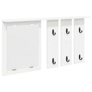 vidaXL Fali Kabáthorog polcokkal Fehér 85 x 10 x 45 cm Faanyag